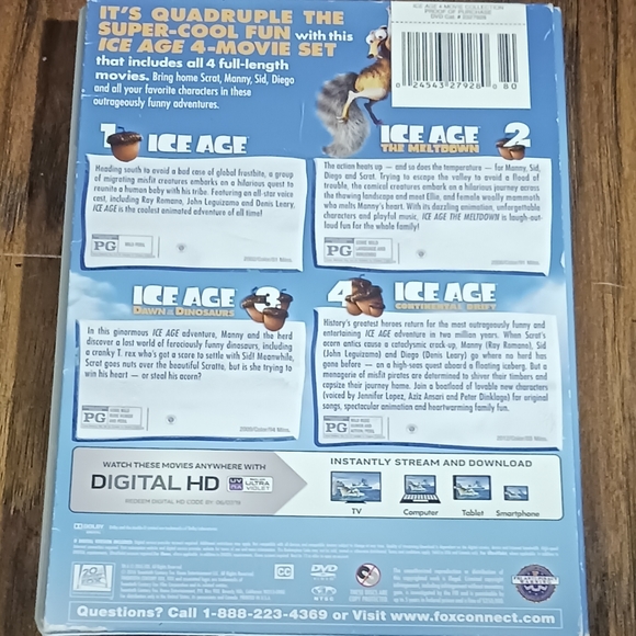 ICE AGE 4 MOVIE COLLECTION on DVD - Picture 2 of 2